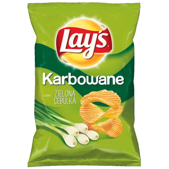 Lay's karbowane chipsy smak zielona cebulka 130g Lay's