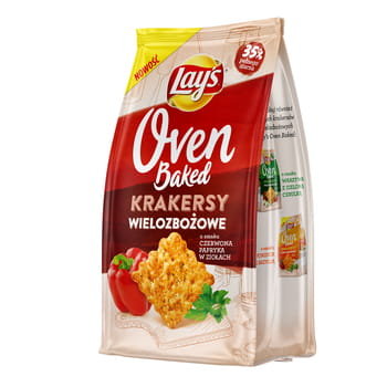Lay’s Oven Baked Krakersy wielozbożowe czerwona papryka w ziołach 80g Lay's