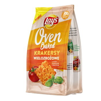 Lay’s Oven Baked Krakersy wielozbożowe pomidor z bazylią 80g Lay's