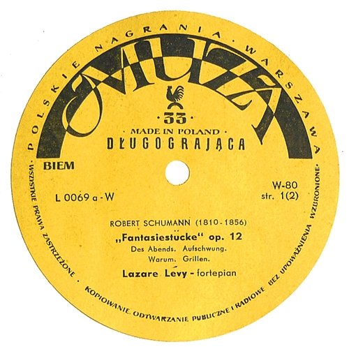 Schumann: Fantasiestücke, Op. 12 Lazare Levy