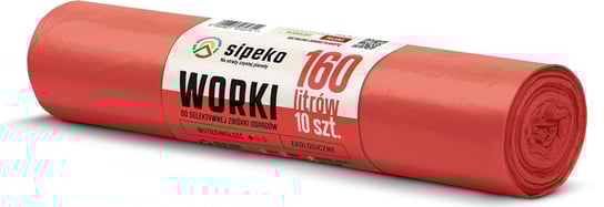 LDPE Worki na śmieci SIPEKO 160L 10szt. CZERWONE Sipeko