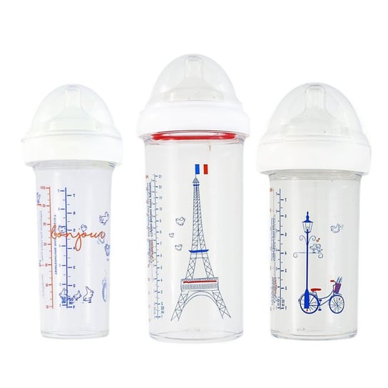 Le Biberon Français Paryż zestaw butelek dla noworodków i niemowląt, 2 x 210 ml + 1 x 360 ml Inny producent