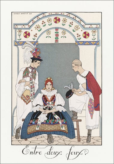 Le Coq du Village, George Barbier - plakat 59,4x84,1 cm Galeria Plakatu