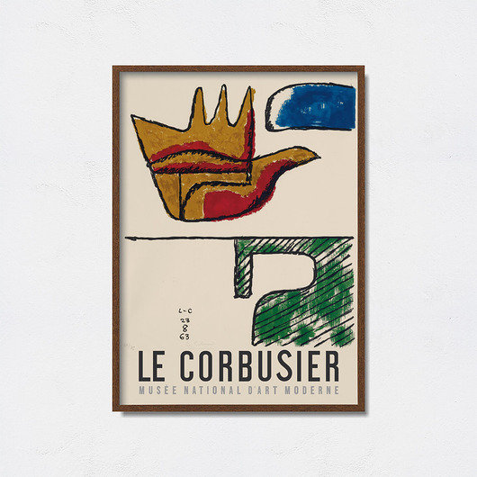 Le Corbusier Portrait - Modernist Portrait Poster - Mightyinkstudio