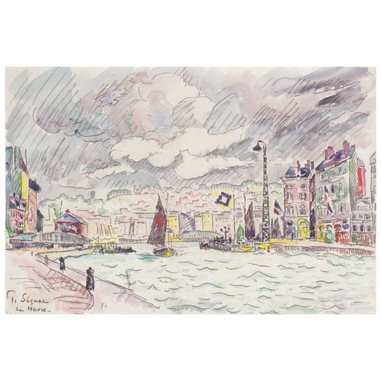 Le Havre With Rain Clouds - Paul Signac 60x90 Legendarte