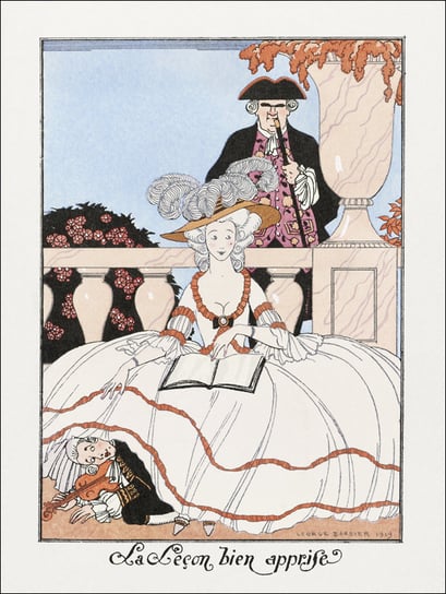 Le Jour et la Nuit, George Barbier - plakat 59,4x84,1 cm Galeria Plakatu