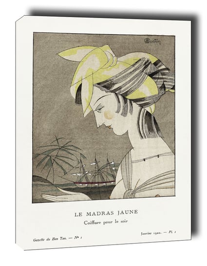 Le madras jaune, coiffure pour le soir - obraz na płótnie 30x40 cm Galeria Plakatu