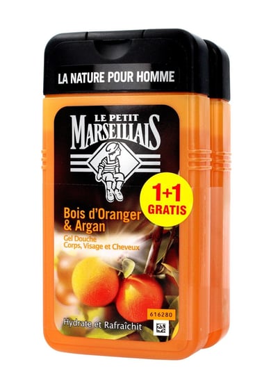 Le Petit Marseillais, żel pod prysznic 3w1 dla mężczyzn Drzewo Pomarańczowe & Olejek Arganowy, 2x250 ml Le Petit Marseillais