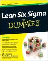 Lean Six Sigma For Dummies Morgan John, Brenig-Jones Martin