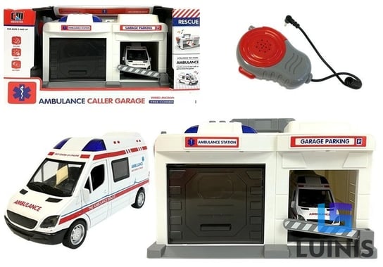Lean Toys, ambulans stacja baza pogotowia ratunkowego mikrofon i głośnik Lean Toys