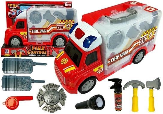 Lean Toys, auto Walizka Straż Pożarna, zestaw Lean Toys