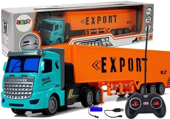 Lean Toys, ciężarówka dostawcza zdalnie sterowana, 1:48, pomarańczowa Lean Toys