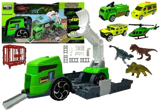 Lean Toys, ciężarówka z dinozaurami Transporter Lean Toys