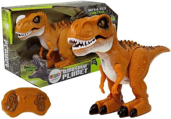 Lean Toys, Dinozaur zdalnie sterowany, Tyranozaur R/C, brązowy, 30x18x7 cm Lean Toys