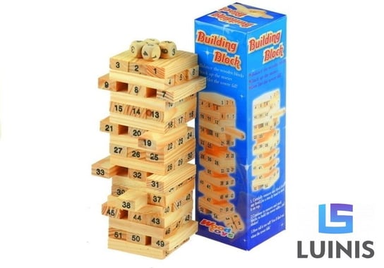 Lean Toys, drewniana układanka wieża  liczby zręczność Lean Toys