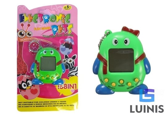 Lean Toys, elektroniczne zwierzątko z kokardką zielone Lean Toys