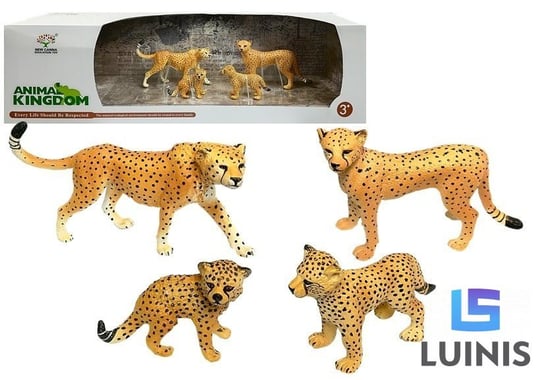 Lean Toys, gepard figurki edukacyjne 4 sztuki sawanna Lean Toys