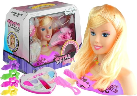 Lean Toys, głowa lalki do stylizacji makijażu i czesania Lean Toys