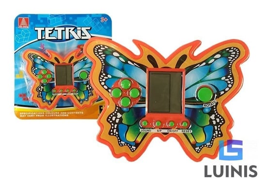 Lean Toys, gra elektroniczna tetris motyl pomarańczowy Lean Toys