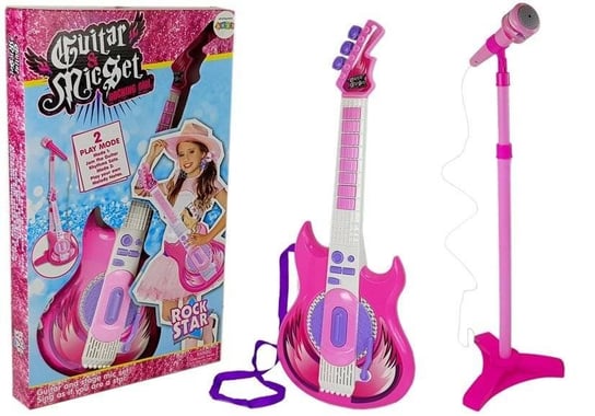 Lean Toys, instrument muzyczny Gitara Z Mikrofonem Gwiazda Rocka Lean Toys