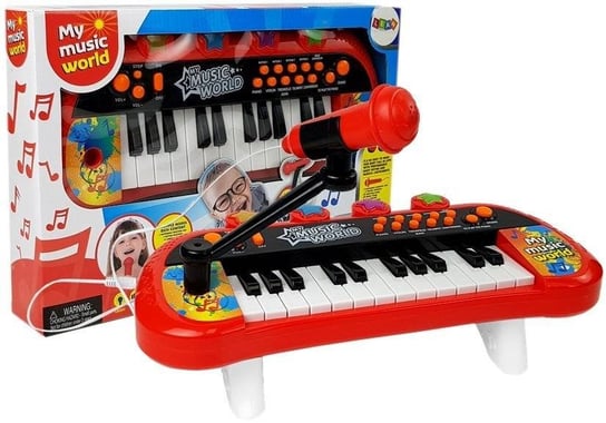 Lean Toys, instrument muzyczny Keyboard Pianinko, czerwony Lean Toys