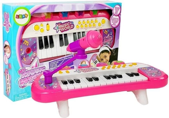 Lean Toys, instrument muzyczny Keyboard Pianinko, różowy Lean Toys