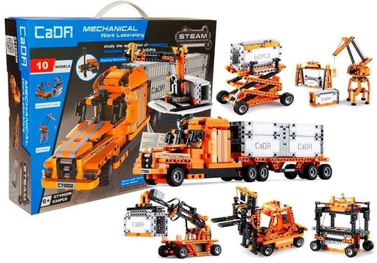 Lean Toys, klocki konstrukcyjne Symulator Inżynierii Portowej 10w1 Ciężarówka, C71002W Lean Toys
