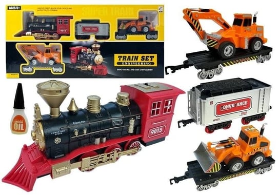 Lean Toys, kolejka z lokomotywą, zestaw Lean Toys