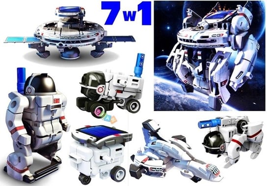 Lean Toys, kosmiczny zestaw Robot solarny 7w1 Ufo Kosmos Lean Toys