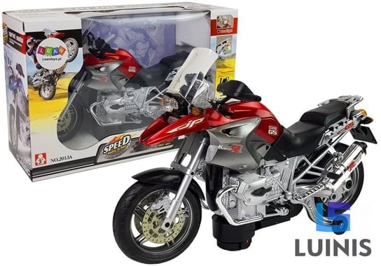 Lean Toys, motocykl na baterie ze światłami i muzyką czerwony Lean Toys
