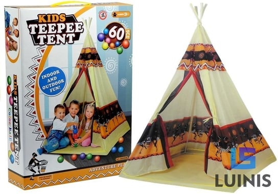 Lean Toys, namiot tipi indiański dom zabaw + 60 piłek 155 cm Lean Toys