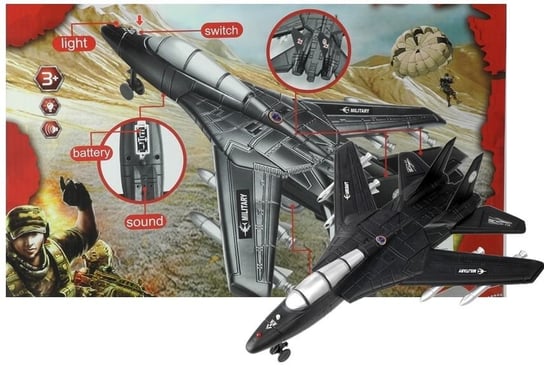 Lean Toys, odrzutowiec Samolot wojskowy Myśliwiec Lean Toys