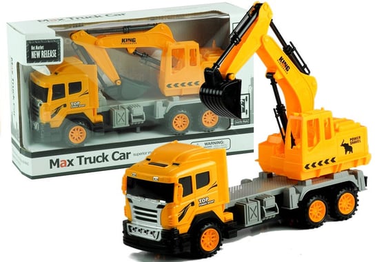 Lean Toys, pojazd budowlany Koparka z dźwigiem Lean Toys