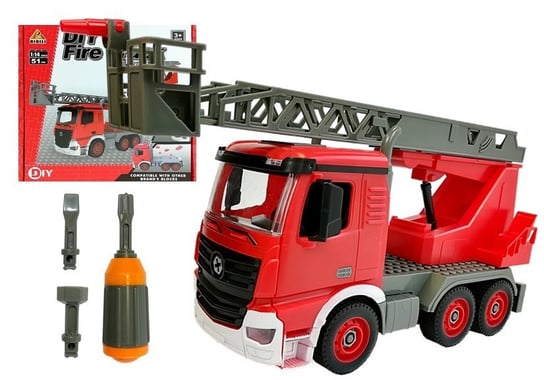 Lean Toys, pojazd Straż pożarna z klocków Lean Toys