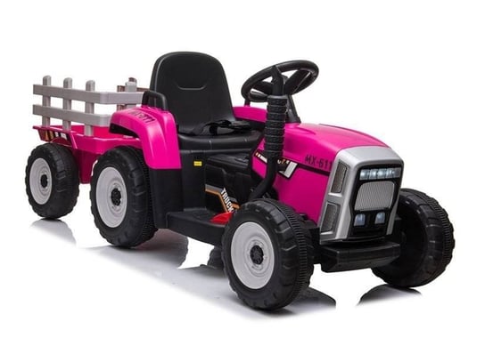 Lean Toys, pojazd Traktor na akumulator z przyczepą, XMX611 różowy LEAN CARS