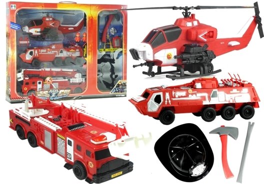 Lean Toys, pojazdy ratunkowe Straż Pożarna, zestaw Lean Toys