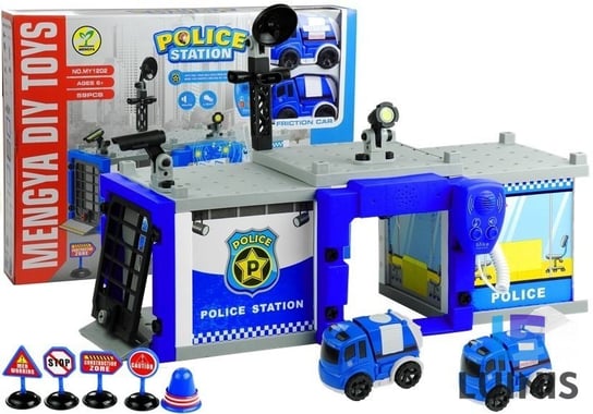 Lean Toys, policja do złożenia autka odbiornik 59 elementów Lean Toys
