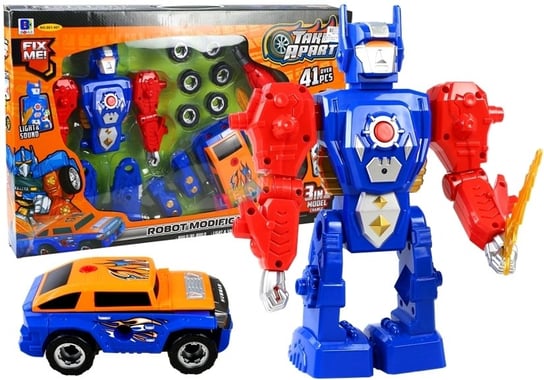 Lean Toys, robot z autkiem do skręcania i wiertarka Lean Toys