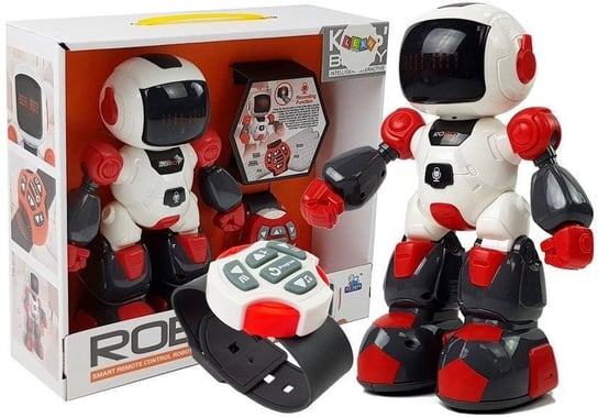 Lean Toys, robot zdalnie sterowany zegarkiem na podczerwień, czerwony Lean Toys