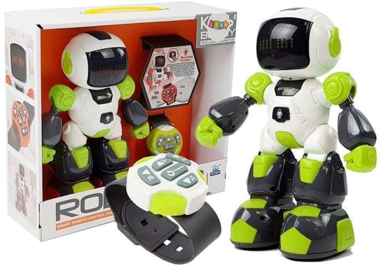 Lean Toys, robot zdalnie sterowany zegarkiem na podczerwień, zielony Lean Toys