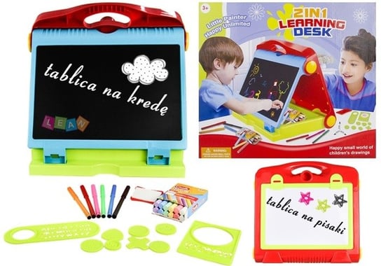 Lean Toys, tablica składana w walizkę 2w1 Lean Toys
