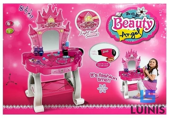 Lean Toys, toaletka zestaw piękności z akcesoriami różowa Lean Toys