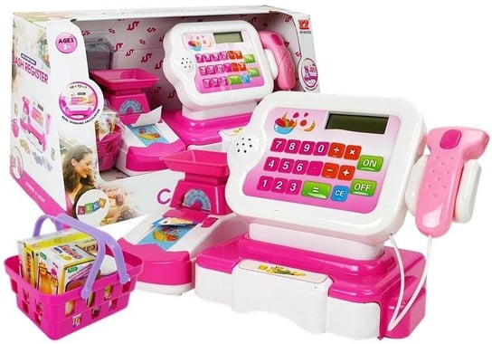 Lean Toys, zabawka edukacyjna Kasa Fiskalna, różowa Lean Toys