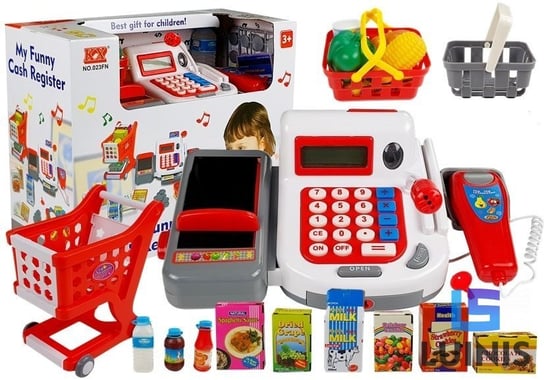 Lean Toys, zabawka edukacyjna Kasa Fiskalna z akcesoriami Lean Toys
