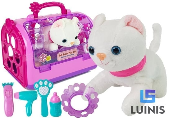 Lean Toys, zabawka edukacyjna Salon Piękność z Kotem i Transporterem, zestaw Lean Toys