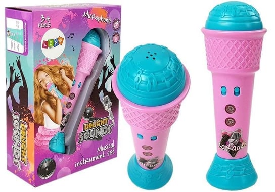 Lean Toys, zabawka interaktywna Mikrofon Dziecięcy Karaoke, różowy Lean Toys