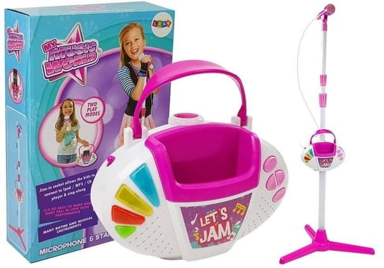 Lean Toys, zabawka interaktywna Mikrofon ze statywem Lean Toys