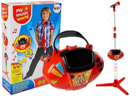 Lean Toys, zabawka interaktywna Mikrofon ze statywem Lean Toys