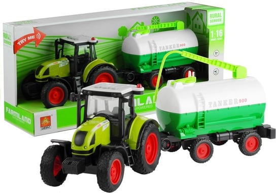 Lean Toys, zabawka interaktywna Traktor z przyczepą Lean Toys