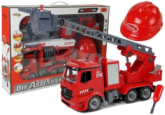 Lean Toys, Zestaw diy wóz strażacki, 2w1, czerwony Lean Toys
